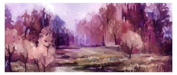 Kép - Őszi tájképfestés (120x50 cm)