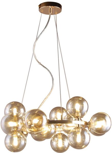 Italux glamour modern függeszték marbelio füstös konyak arany itxpnd-6161-15 go+co