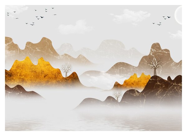 Kép - Hegyek a ködben (70x50 cm)
