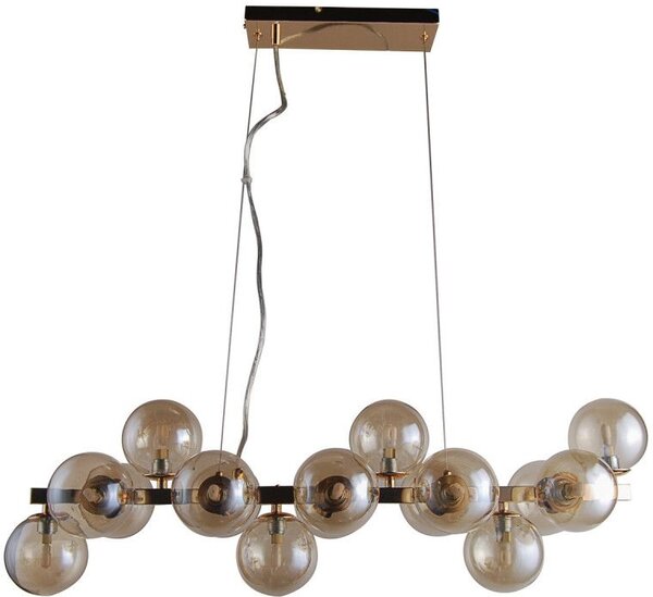 Italux glamour modern függeszték marbelio füstös konyak arany itxpnd-6161-16 go+co