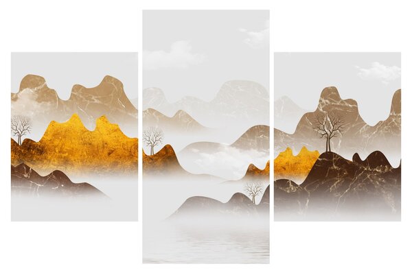 Kép - Hegyek a ködben (90x60 cm)