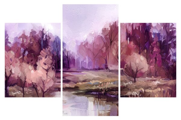 Kép - Őszi tájképfestés (90x60 cm)