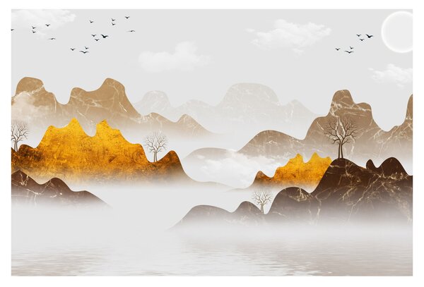 Kép - Hegyek a ködben (90x60 cm)