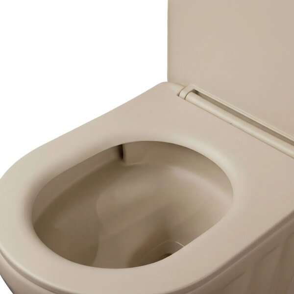 Szett: Fali WC csésze + Pultra szerelhető mosdókagyló Rea Duo Caffe Latte Matt