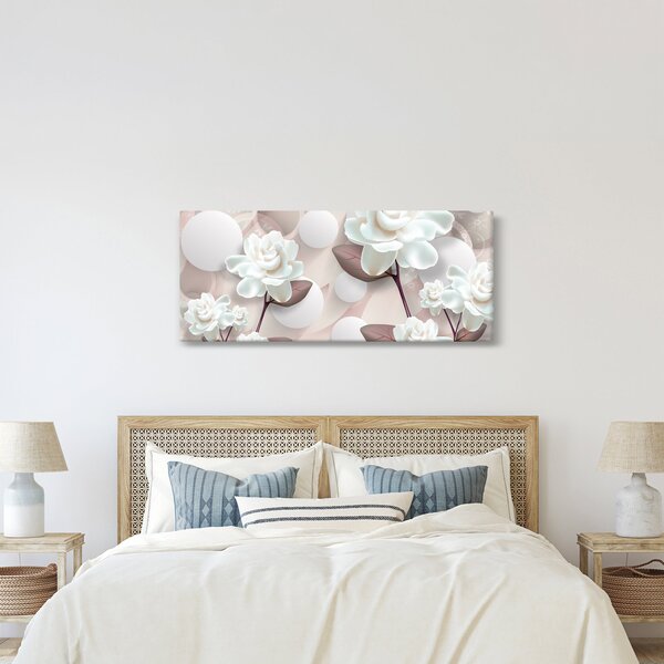 Kép - Rózsa virágok (120x50 cm)