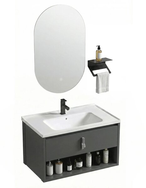 Fürdőszobabútor szett mosdóval Toledo 60cm Grey