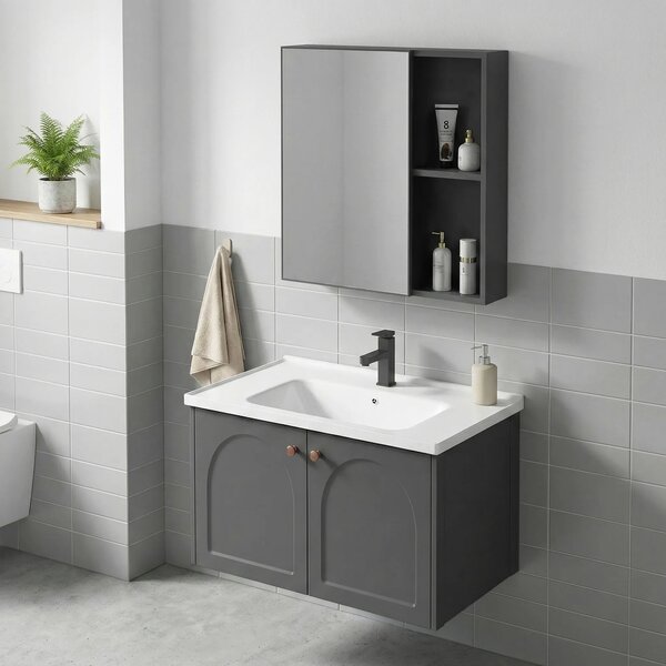Fürdőszobabútor szett mosdóval Denver 60cm Grey