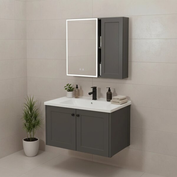 Fürdőszobabútor szett mosdóval Monti 60cm Grey