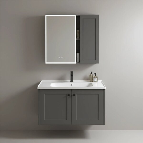 Fürdőszobabútor szett mosdóval Monti 60cm Grey