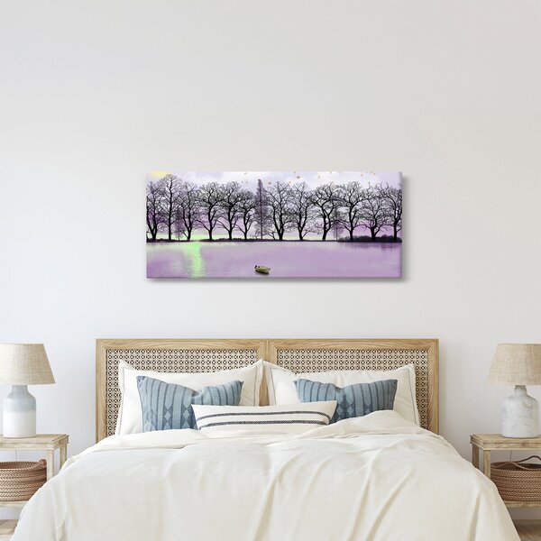 Kép - Bárkák a tavon (120x50 cm)