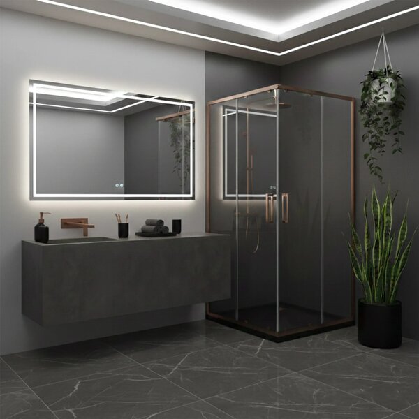 Zuhanykabin Rea City 90x90 Brush Copper