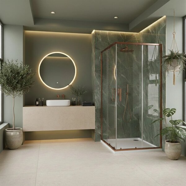 Zuhanykabin Rea City 90x90 Brush Copper
