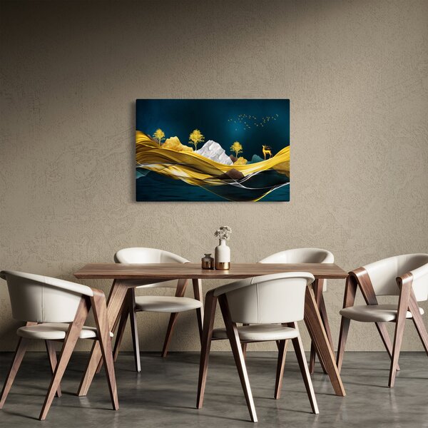 Kép - Szarvas a tájban (90x60 cm)