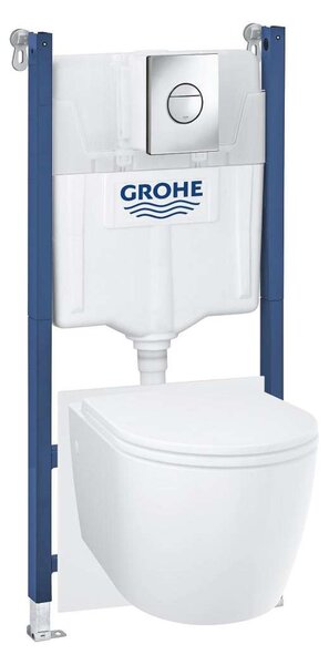 Grohe Start Round - Falsík alatti szerelési rendszer, Start Round WC, Softclose ülőkével és Sail gombbal, króm 103843SH00