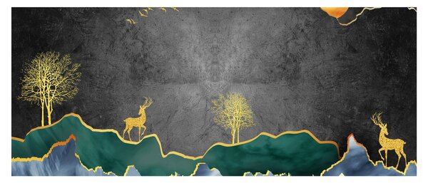Kép - Hegyi táj (120x50 cm)