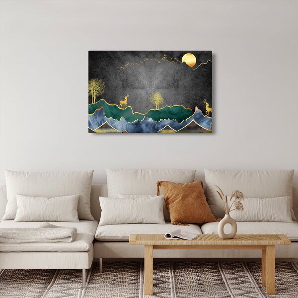 Kép - Hegyi táj (90x60 cm)
