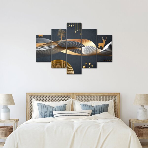Kép - Grafika szarvassal (150x105 cm)