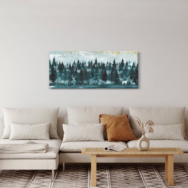 Kép - Állatok az erdőben (120x50 cm)