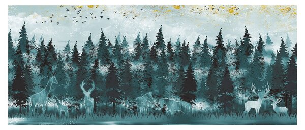 Kép - Állatok az erdőben (120x50 cm)