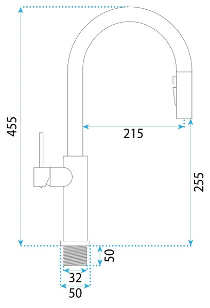 Konyhai csaptelep Rea Master Brush Nickel