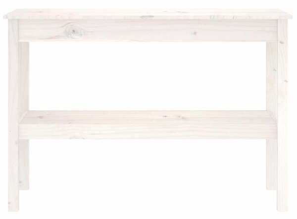 Fehér tömör fenyőfa tálalóasztal 110 x 40 x 75 cm
