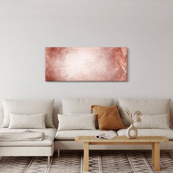 Kép - Rózsaszín mandala (120x50 cm)