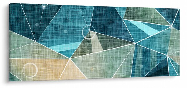 Kép - Türkiz absztrakció (120x50 cm)
