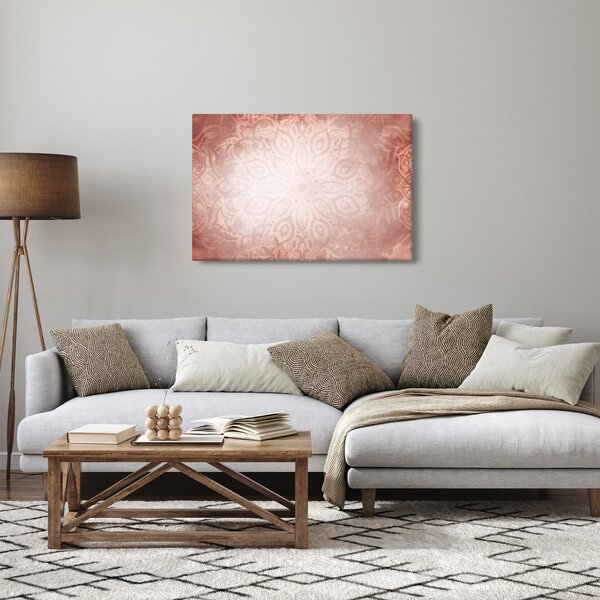 Kép - Rózsaszín mandala (90x60 cm)