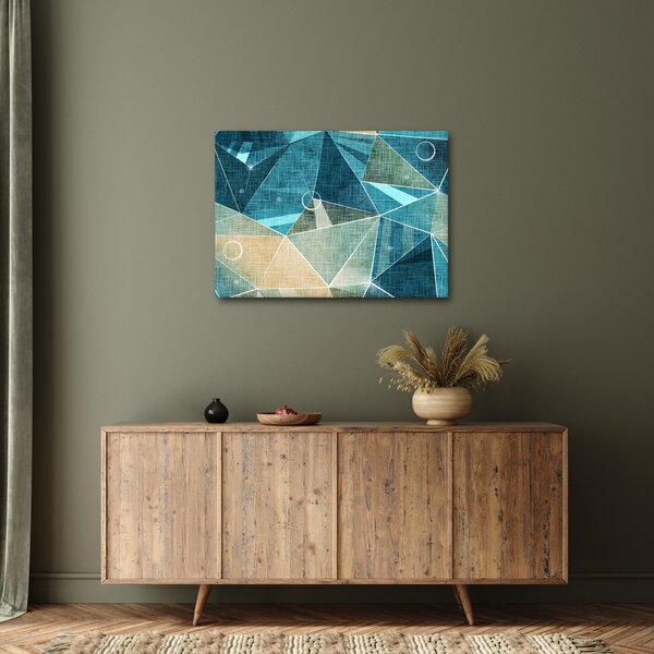 Kép - Türkiz absztrakció (70x50 cm)