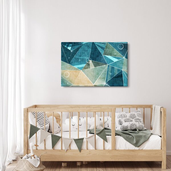 Kép - Türkiz absztrakció (90x60 cm)