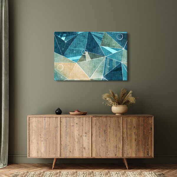 Kép - Türkiz absztrakció (90x60 cm)