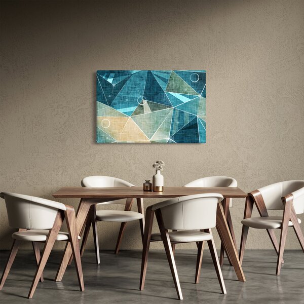 Kép - Türkiz absztrakció (90x60 cm)