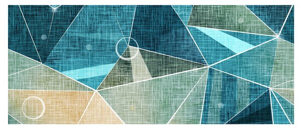 Kép - Türkiz absztrakció (120x50 cm)