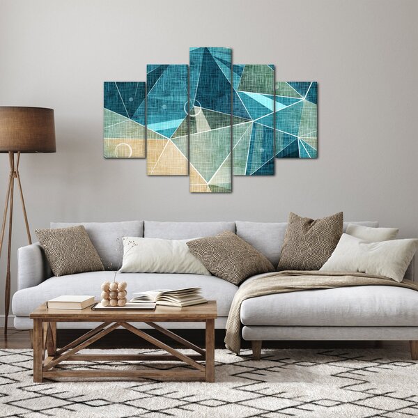 Kép - Türkiz absztrakció (150x105 cm)