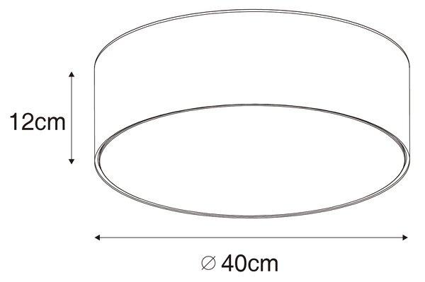Modern mennyezeti lámpa okker 40 cm arany belsővel - Drum