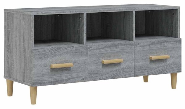 Szürke sonoma színű szerelt fa TV-szekrény 120 x 36 x 50 cm