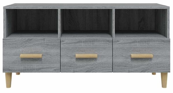Szürke sonoma színű szerelt fa TV-szekrény 120 x 36 x 50 cm