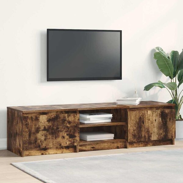 Füstös tölgy színű szerelt fa TV-szekrény 140 x 40 x 35,5 cm