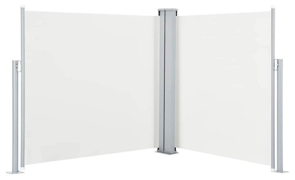 Krémszínű behúzható oldalsó napellenző 100 x 600 cm