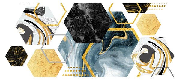 Kép - Sokszög (120x50 cm)