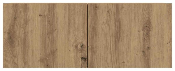 2 db kézműves tölgy falra szerelhető TV-szekrény 80x30x30 cm