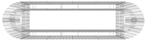 Horganyzott vas gabion magaságyás 190x50x100 cm