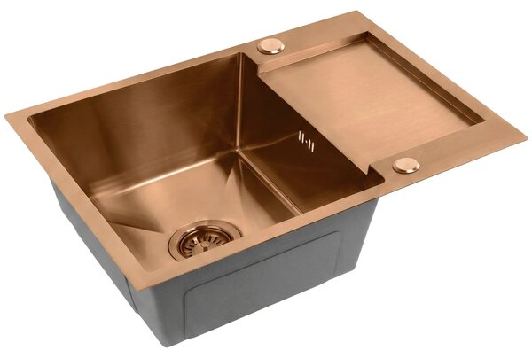 Acél mosogatótálca Paul BRUSH COPPER