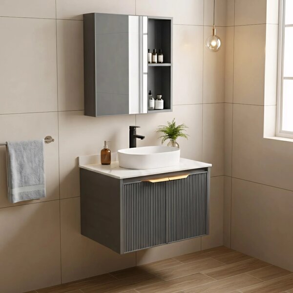 Fürdőszobabútor szett pulttal Marti 60cm Grey