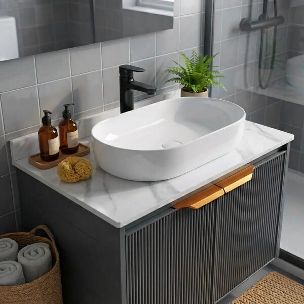 Fürdőszobabútor szett pulttal Marti 60cm Grey