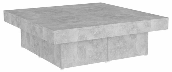 Betonszürke szerelt fa dohányzóasztal 90 x 90 x 28 cm