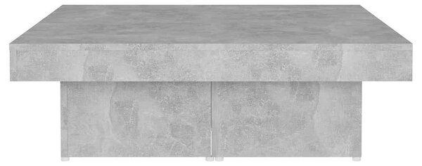 Betonszürke szerelt fa dohányzóasztal 90 x 90 x 28 cm