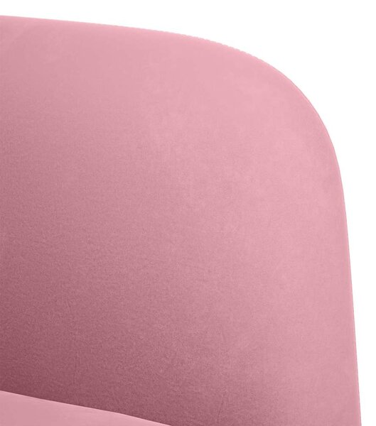 Rózsaszín bársony loveseat kanapé 109 cm