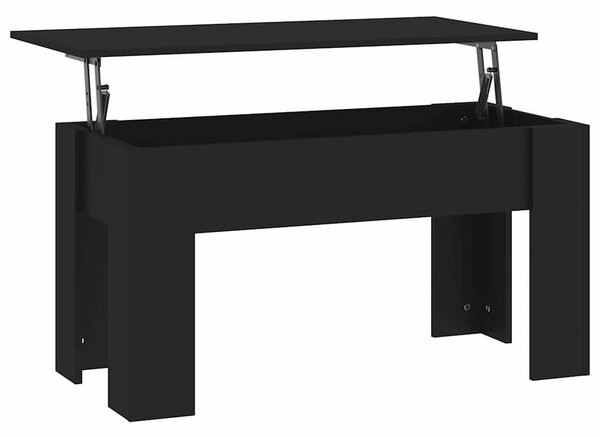 Fekete szerelt fa dohányzóasztal 101 x 49 x 52 cm