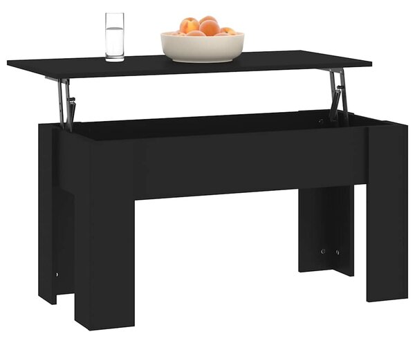 Fekete szerelt fa dohányzóasztal 101 x 49 x 52 cm